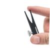 BIUDECO 2pcs Eye Makeup Pencil Sharpener Dual-Sided Cosmetic Sharpener -Shaped Slot for Precision Shaping Durable Design Black Silver view 2