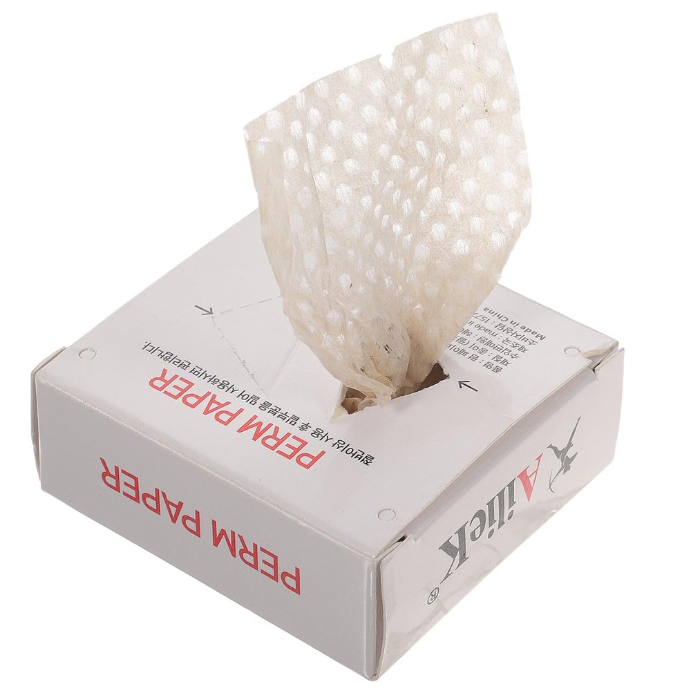 TOVINANNA 1box Wrist Perm Paper Salon End Papers Hair Accessory Perm Paper for Salon Perming Tool Hair Salon Accessory Hairdressing Perm Tissue Paper Perm Papers End Papers for Perm White