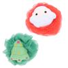Baluue 2pcs Cartoon Bath Exfoliating Comfortable Skin Scrubber for Boys and Girls Christmas Bath Flowers for Family Use Santa Christmas Tree view 1