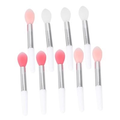 Baluue 9pcs Portable Silicone Lip Brush Soft Head Lipstick Applicators for Makeup for Lip Mask Application and Daily Use Women and Girls