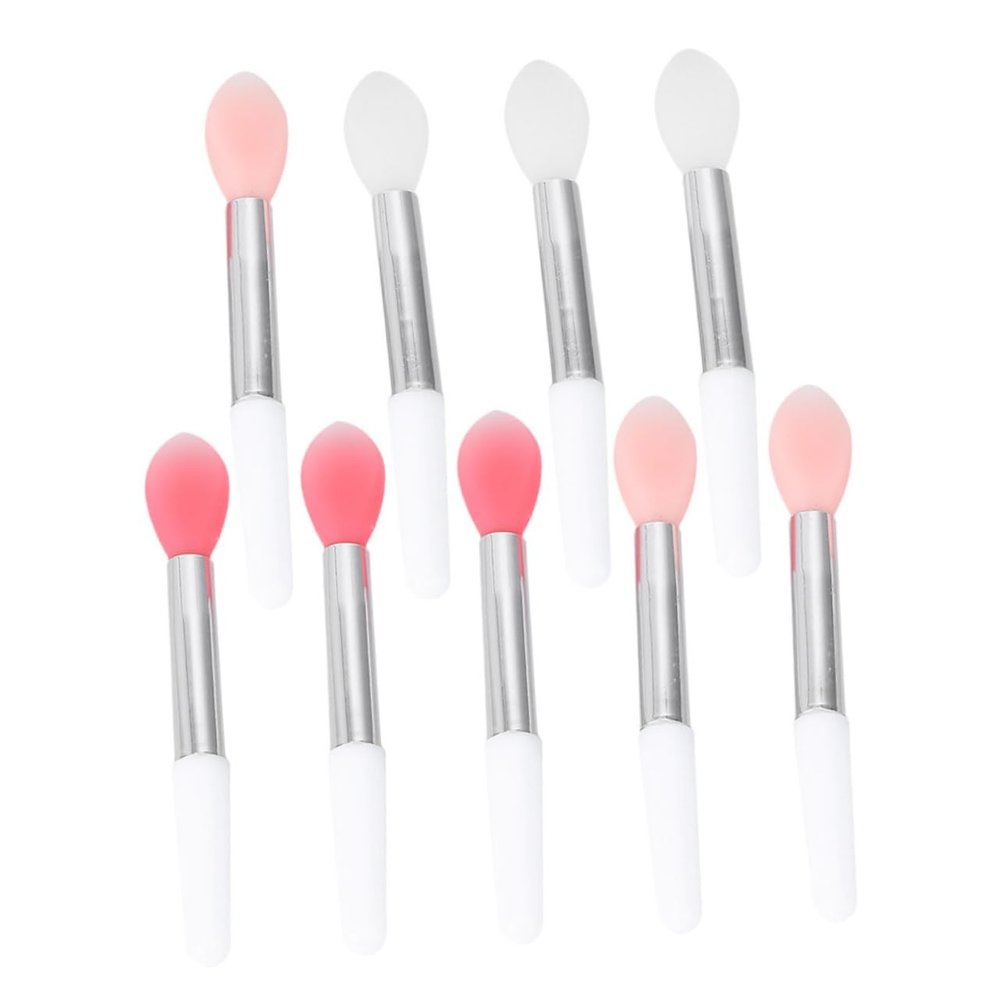 Baluue 9pcs Portable Silicone Lip Brush Soft Head Lipstick Applicators for Makeup for Lip Mask Application and Daily Use Women and Girls