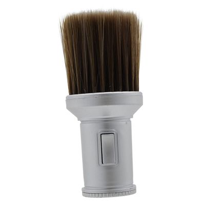 BIUDECO Hair Salon Neck Duster Brush Durable Hair Cutting and Beard Care Cleaning Tool with Sturdy Bristles for Professional Use and Personal Grooming Silver