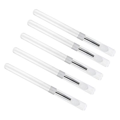 NOLITOY 5pcs Silicone Lip Brush Cover Makeup Brush for Eyeshadow and Lipstick Application Portable and Easy to Clean for Makeup Lovers and Beginners