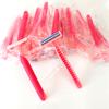 Body Hair Removal Tool for Leg arm Underarm Hotel Beauty Pink 2 Layer Stainless Steel Blad Shaver with Soap Bar Pack of 10 view 1