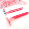 Body Hair Removal Tool for Leg arm Underarm Hotel Beauty Pink 2 Layer Stainless Steel Blad Shaver with Soap Bar Pack of 10 view 3