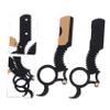 TOVINANNA 2pcs Manual Shaving Razors Durable Stainless Steel Beard Shavers for Men Vintage Style Compact Travel-friendly Black view 4