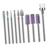 10pcs Manicure Drill Bit Set Tungsten Steel Emery Grinding Heads view 1