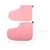 HONMEET 2pairs Paraffin Wax Therapy Foot Covers Moisturizing Foot Wraps for Cracked Heels Light Pink Gray Reusable Heat Retaining Treatment for Home Salon Use view 4