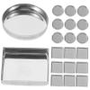 Beatifufu 150pcs Empty Metal Pan for Eyeshadow Palette Round and Square Diy Cosmetic Containers for Blush Concealer and More Lightweight Aluminum Makeup Accessories view 3
