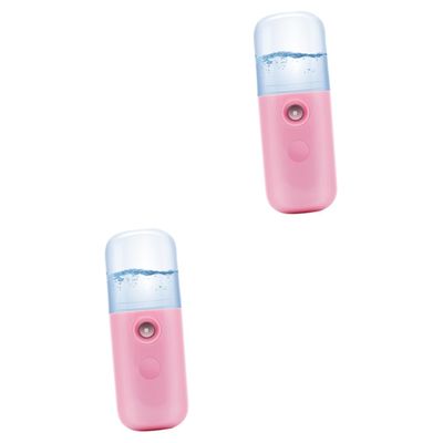 Beatifufu 2pcs USB Charging Nano Mist Facial Steamer Handheld Spray Device for Hydration Skincare Portable Non- Grip