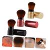 Didiseaon 3pcs Retractable Makeup Brush Portable Foundation and Blending Cosmetic Tools for Effortless Application for Travel and Everyday Use and Vinegar view 2