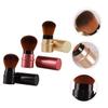 Didiseaon 3pcs Retractable Makeup Brush Portable Foundation and Blending Cosmetic Tools for Effortless Application for Travel and Everyday Use and Vinegar view 4