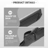 Didiseaon Eyebrow Grooming Kit Stainless Steel Eyebrow Scissors Razor Tweezers Brush for Professional and Home Use for All Skin Types view 3