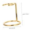 NOLITOY Shaving Brush Stand Metal Rack for Razor Holder Organizer Gold Metal Bathroom Storage for Shaving Tools Efficient Air Drying for Extended Life view 4