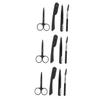 NOLITOY 3sets Complete Eyebrow Grooming Tweezers Razor Scissors Brush Eyebrow Shaping Tools view 1