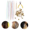 Baluue 50pcs Synthetic Hair Extensions Kit with Crochet Hook Plier Hair for Hairstyles for Adding Unique Styles and Charm view 2