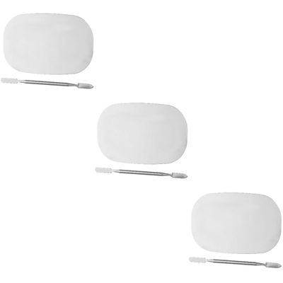 Beatifufu 3sets Makeup Palette for Foundation Mixing Spatula Stainless Steel Blending Tray Must Haves for Makeup Artist