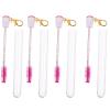 Baluue 4pcs Portable Eyelash Brush Tubes Keychain Long Eyelash Wands for Travel Makeup Artists and Daily Use view 1