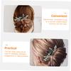 TOVINANNA Bride Rhinestone Side Comb Bridal Hair Accessory Green Wedding Hair Piece view 3