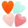 Didiseaon 4pcs Heart-Shaped Facial Cleansing Brushes Soft Manual Skin Care Tools for Women for Home Beauty Shops Adorable Design and Transparent Pink view 1