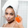Didiseaon 4pcs Heart-Shaped Facial Cleansing Brushes Soft Manual Skin Care Tools for Women for Home Beauty Shops Adorable Design and Transparent Pink view 3