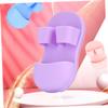 VINTORKY 3pcs Silicone Facial Cleansing Brush Gentle Exfoliating Face Wash Scrubber for Deep Cleaning Multi-functional Makeup Remover Soft for Sensitive Skin Pink Purple Blue view 4