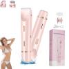 2-in-1 Electric Shaver for Women, Dual Head Shaver Women, Electric Bikini Trimmer, Wet & Dry Use Hair Removal view 1