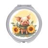 NWTRJ Travel Makeup Mirror Portable Folding Cosmetic Compact Mirror Smiling_79746673 Mini Pocket Mirror for Purses with 2 X 1x Magnification view 1