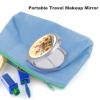 NWTRJ Travel Makeup Mirror Portable Folding Cosmetic Compact Mirror Smiling_79746673 Mini Pocket Mirror for Purses with 2 X 1x Magnification view 3