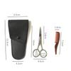 SOESFOUFU Stainless Steel Beard Mustache Scissors Kit Professional Eyebrow Trimmer for Men and Women Durable Grooming Shears for Precise Hair Cutting and Styling view 2