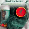 AFRIKI African Net Sponge  Exfoliating Body Scrubber, Black Owned & Rooted in Africa, All Skin Types | 45 in Long (Forest Green) view 4