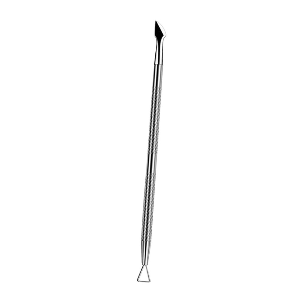 HAPINARY 2pcs Stainless Steel Cuticle Pusher Nail Cleaner Tool for Manicure and Pedicure Durable Double-end Design for Cuticle Removal and Nail Care