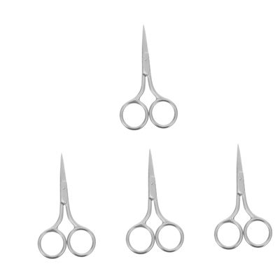 FOMIYES 4pcs Multi-function Portable Scissors for Men Grooming Eyebrow Nose Hair Trimmer
