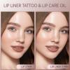KISSIO Lip Stain Set,Peel Off Lip Liner Stain and Lip Care Oil,Transfer Proof,Long Lasting and Waterproof Lip Tint,Matte Finish,Lip Combo,05 Light brown view 4