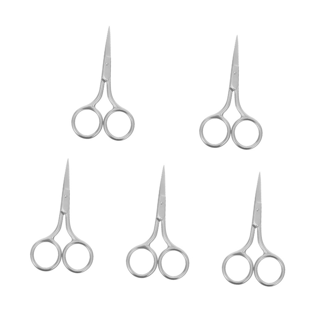 FOMIYES 5pcs Convenient Beauty Scissors for Hair Eyebrows Nose Hair Trimming Tool Compact Portable Grooming