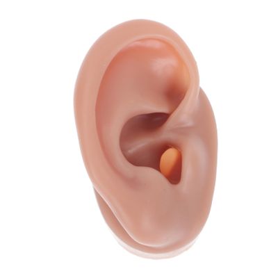 Didiseaon Silicone Ear Piercing Practice Model Realistic Simulation Ear Mannequin for Jewelry Display and Piercing Exercises Durable and Reusable Brown Right