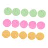 PAMINGONO 15pcs Rounded Makeup Applicators Soft Face Cleaning Sponges for Makeup Application and Removal Gentle Diameter Powder in Yellow Pink Green for Daily Use view 1