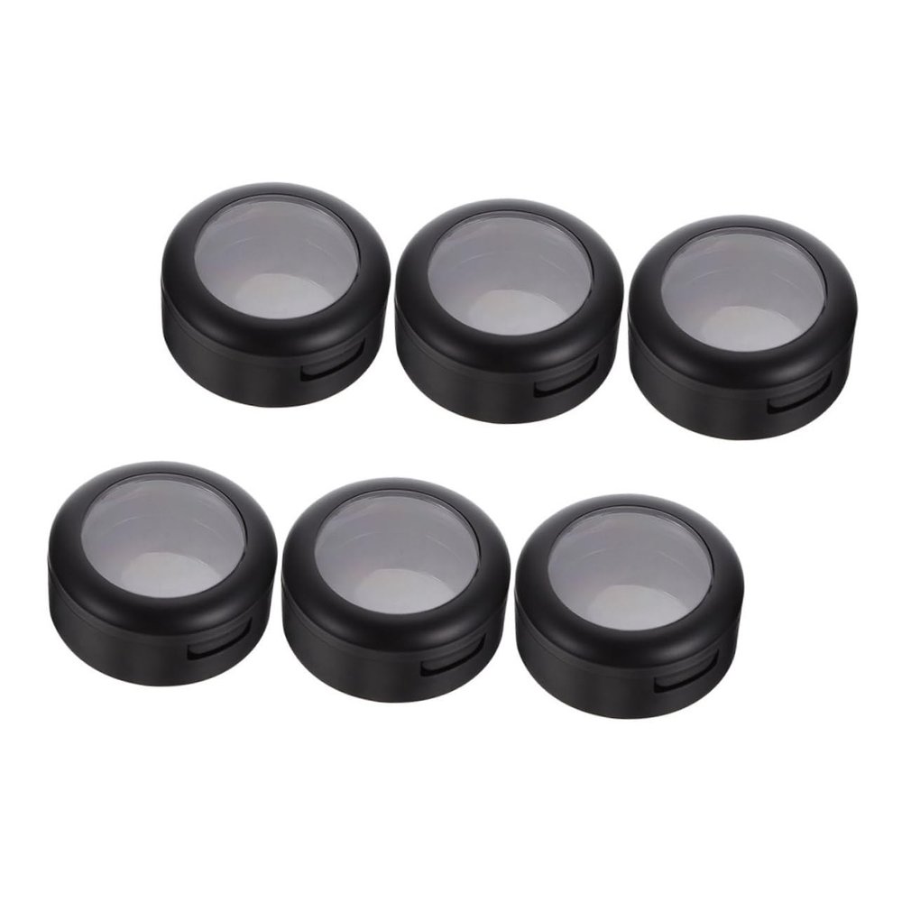 OHPHCALL 6pcs Portable Eyeshadow Storage Box Empty Makeup Cases Eyeshadow Holder View Leakproof