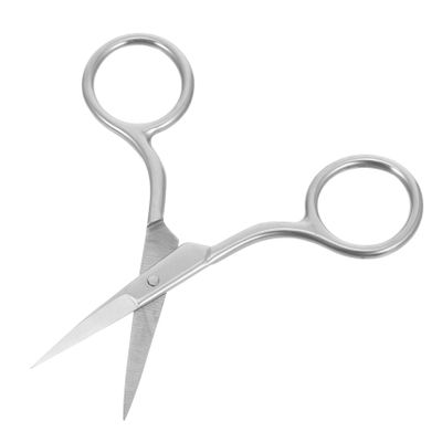 FOMIYES Woman Eyebrow Nose Hair Scissors Beauty Small Scissor Portable Reusable Stainless Steel Compact Grooming Scissor