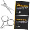 FOMIYES Woman Eyebrow Nose Hair Scissors Beauty Small Scissor Portable Reusable Stainless Steel Compact Grooming Scissor view 4