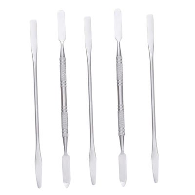 FOMIYES 5pcs Stainless Steel Mixing Rods Dual-ended Makeup Spatulas for Nail Art Foundation Blush Eye Shadow Mixing Stirring Tools for Custom Blending