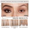 3Pcs Eyebrow Tattoo Pen,Waterproof 4 Point Eyebrow Makeup Pencil,Microblading Eye Brow Pencils for Women,Lasting Smudge-proof Highly Pigmented Brow Pen with 24Pcs Eyebrow Stencils(Dark Brown) view 4