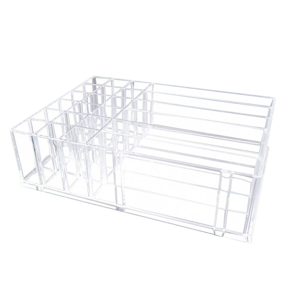 PAMINGONO Transparent Makeup Organizer Display Case for Lipstick and Eyeshadow Sturdy Cosmetic Storage Rack for Vanity Dresser Store with Ample Room for Brushes and Makeup Tools