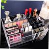 PAMINGONO Transparent Makeup Organizer Display Case for Lipstick and Eyeshadow Sturdy Cosmetic Storage Rack for Vanity Dresser Store with Ample Room for Brushes and Makeup Tools view 3