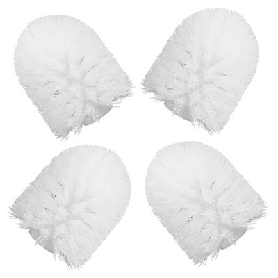 SKISUNO 4pcs Toilet Brush Heads Replacement Brush for Bathroom Easy Install Cherry