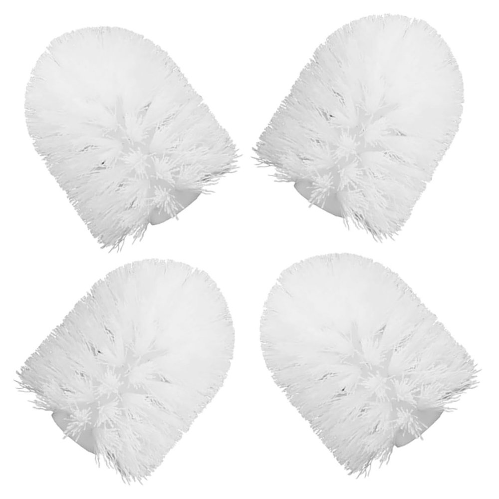 SKISUNO 4pcs Toilet Brush Heads Replacement Brush for Bathroom Easy Install Cherry