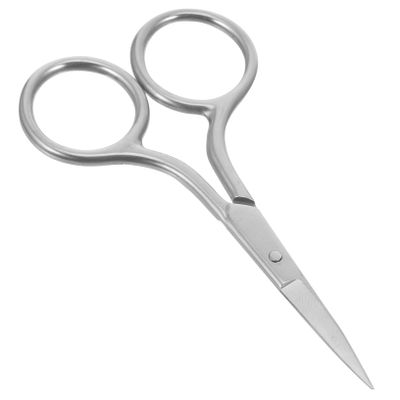 FRCOLOR Small Scissor Beauty Eyebrow Scissors Stainless Steel Reusable Grooming Scissors for Hair Trimming