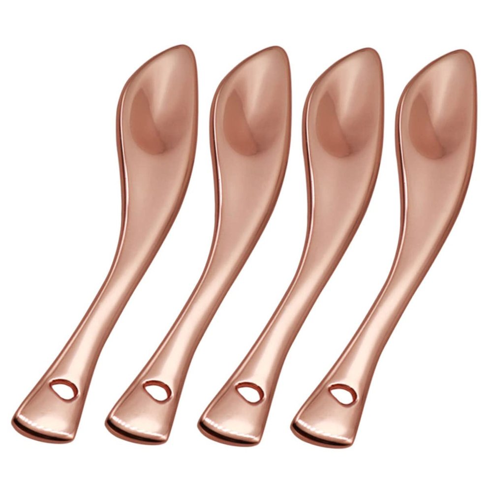 Baluue 4pcs Facial Cream Spoons Cosmetic Spatulas for Eye Cream Lotion and Moisturizers Lightweight Easy to Carry for Travel and Home Use