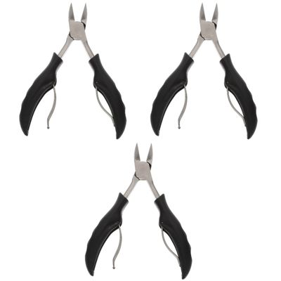 Beatifufu 3pcs Sturdy Stainless Steel Nail Clipper for Grooming and Nail Care for Fingernails and Toenails Portable Design for Travel and Home Use