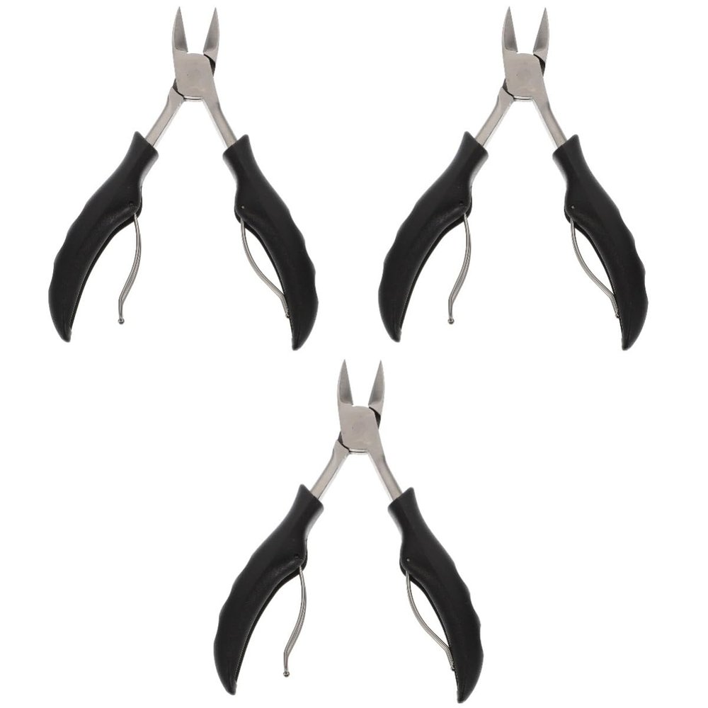 Beatifufu 3pcs Sturdy Stainless Steel Nail Clipper for Grooming and Nail Care for Fingernails and Toenails Portable Design for Travel and Home Use